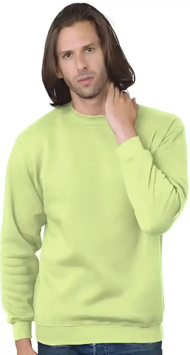 Bayside 1102 Usa Made Crewneck Sweatshirt Lime Green