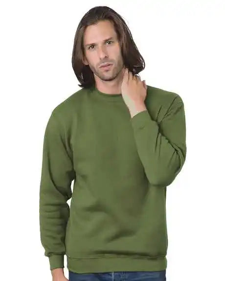 Bayside 1102 Usa-made Crewneck Sweatshirt - Olive