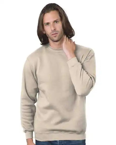 Bayside 1102 Usa Made Crewneck Sweatshirt Sand