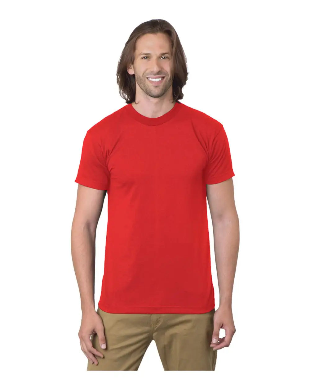 Bayside 1701 Usa-made 50/50 T-shirt - Red