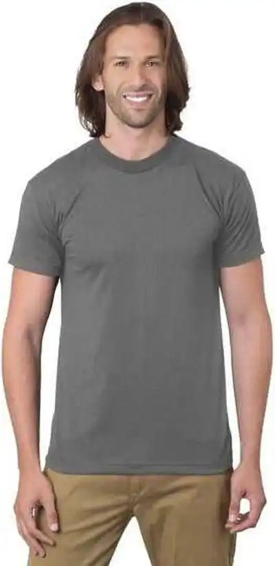 Bayside 1701 Usa Made 50 Short Sleeve t Shirt Charcoal Heather