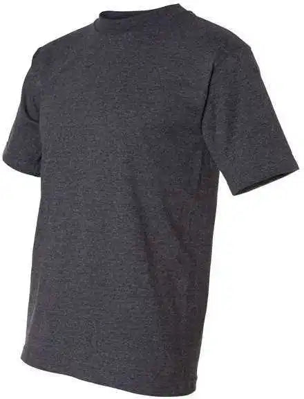 Bayside 1701 Usa Made 50 Short Sleeve t Shirt Charcoal Heather