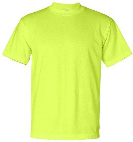 Bayside 1701 Usa-made 50 Short Sleeve T-shirt - Safety Green