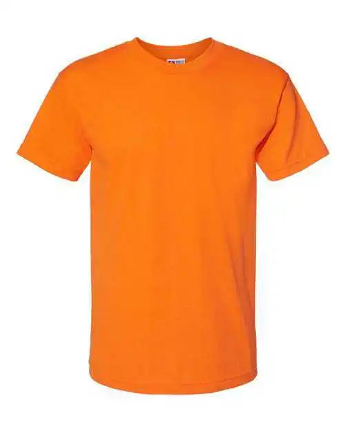 Bayside 1701 Usa Made 50 Short Sleeve t Shirt Safety Orange