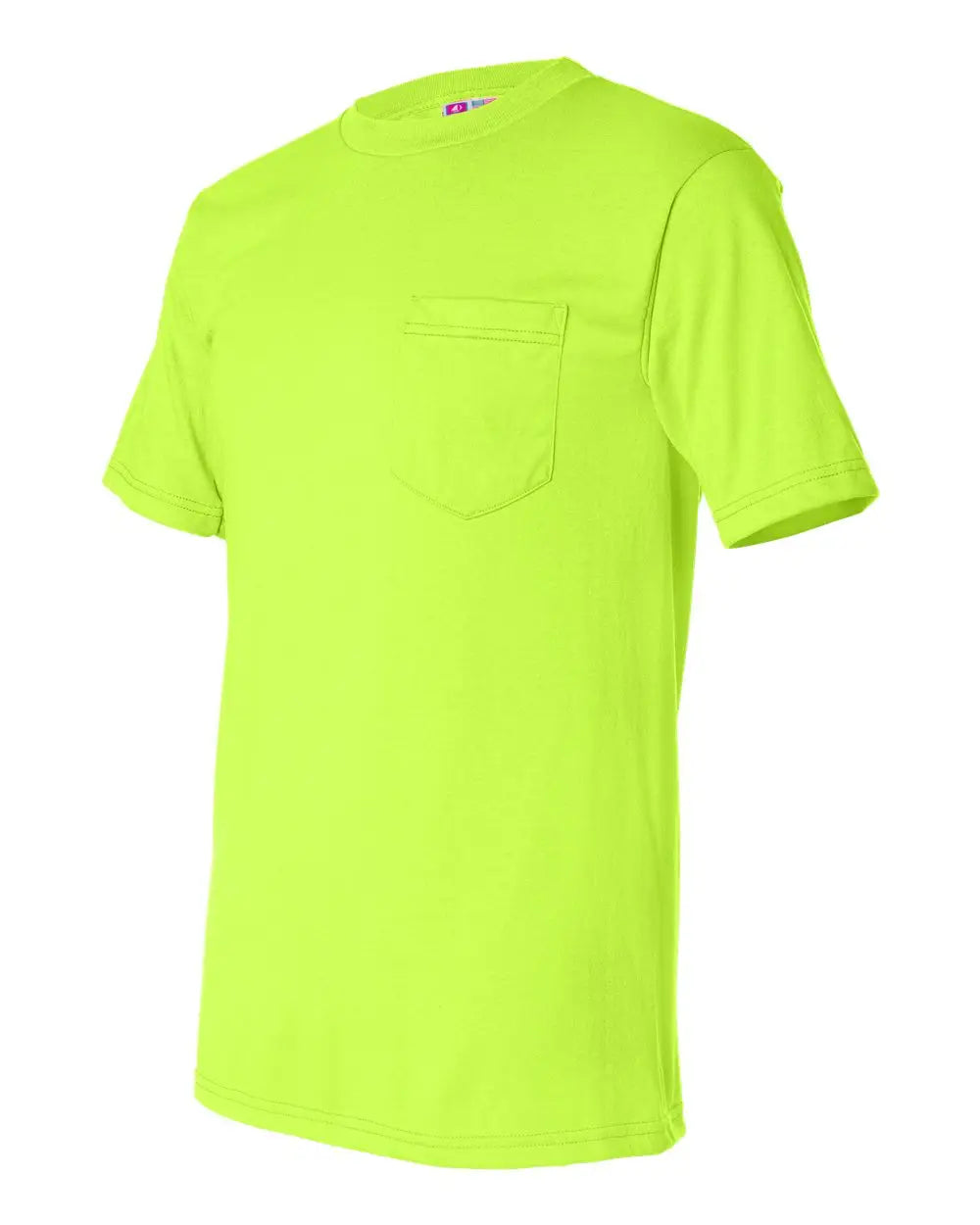 Bayside 1725 Usa-made 50/50 Pocket T-shirt - Safety Green