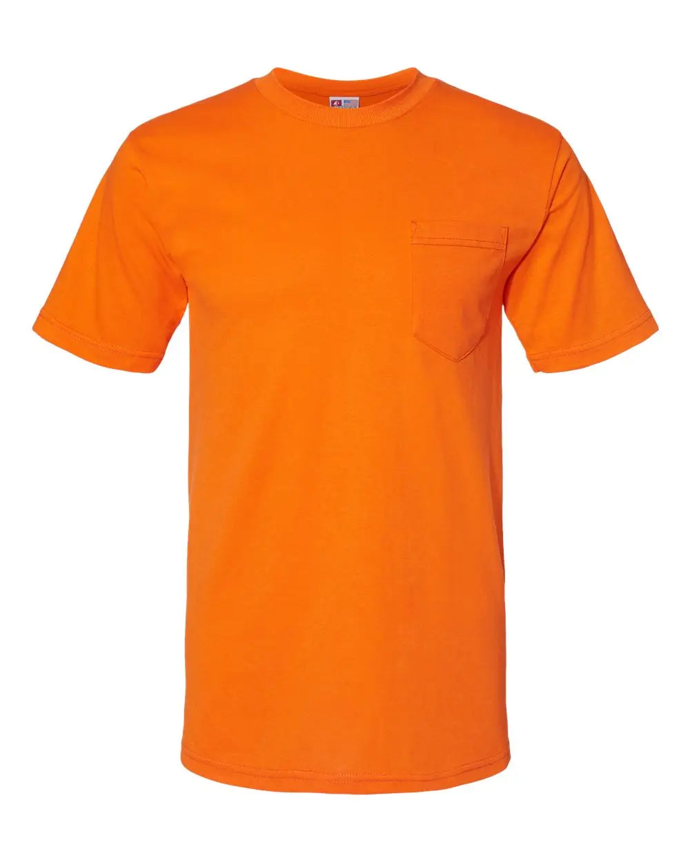 Bayside 1725 Usa-made 50/50 Pocket T-shirt - Safety Orange - s