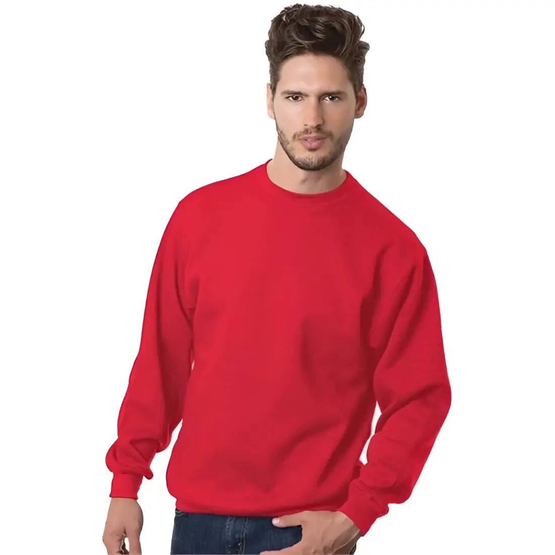 Bayside 2105b Union-made Crewneck Sweatshirt - 2105 - Red