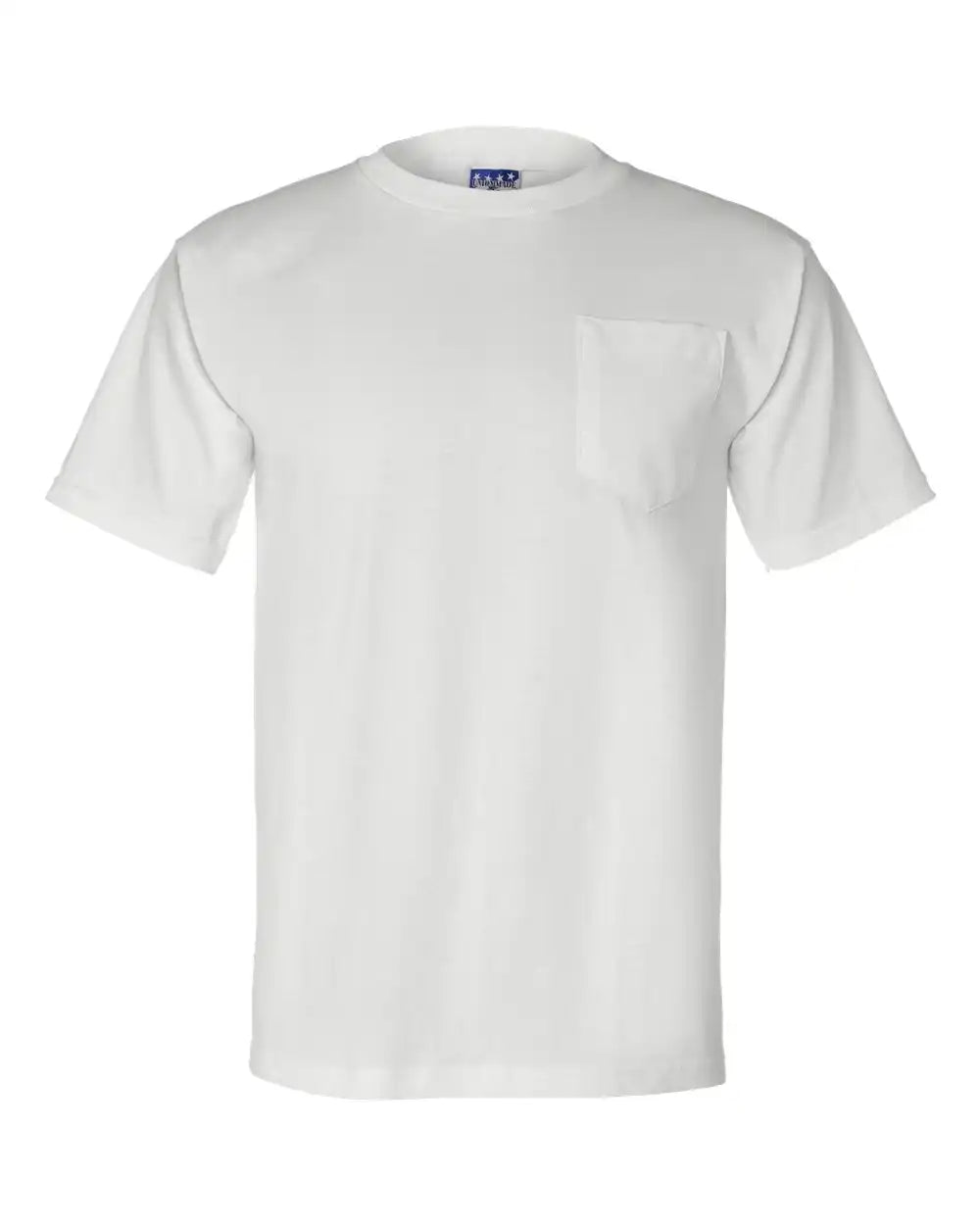 Bayside 3015 Union-made Pocket T-shirt - White - s