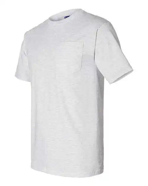 Bayside 3015 Union-made Short Sleeve T-shirt with a Pocket - Ash