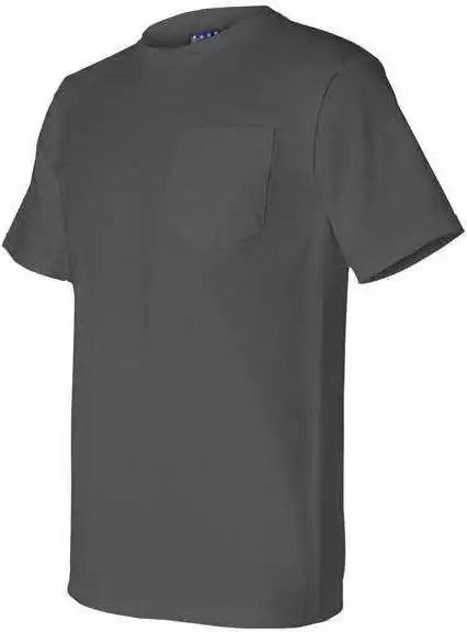Bayside 3015 Union-made Short Sleeve T-shirt with a Pocket - Charcoal