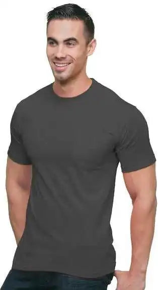 Bayside 3015 Union-made Short Sleeve T-shirt with a Pocket - Charcoal