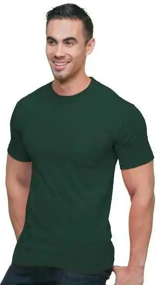 Bayside 3015 Union-made Short Sleeve T-shirt with a Pocket - Forest Green