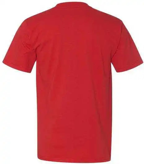 Bayside 3015 Union Made Short Sleeve t Shirt with a Pocket Red