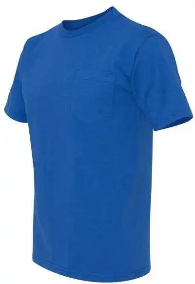 Bayside 3015 Union Made Short Sleeve t Shirt with a Pocket Royal Blue