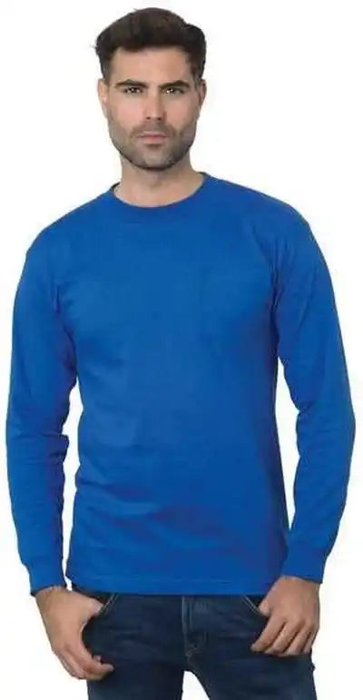 Bayside 3055 Union-made Long Sleeve T-shirt with a Pocket - Royal Blue