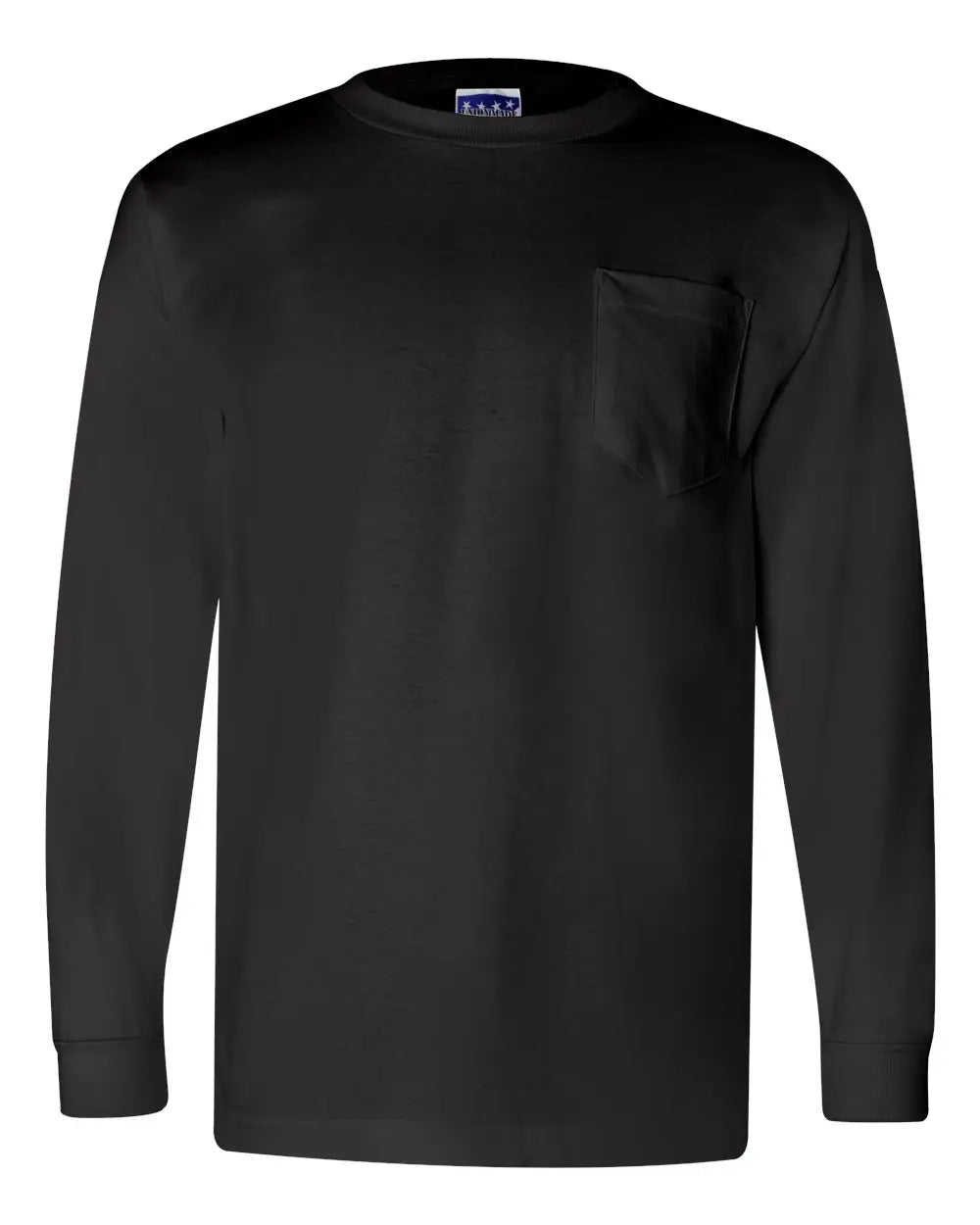 Bayside 3055b Union-made Long Sleeve Pocket T-shirt - 3055 - Black - Adult s