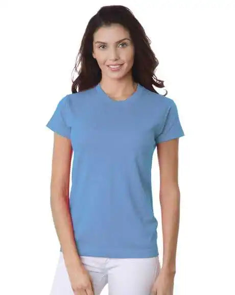Bayside 3325 Women’s Usa-made Short Sleeve T-shirt - Carolina Blue
