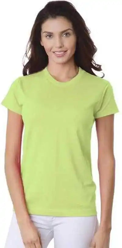 Bayside 3325 Women’s Usa Made Short Sleeve t Shirt Lime Green