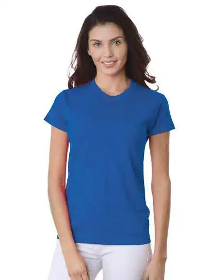 Bayside 3325 Women’s Usa Made Short Sleeve t Shirt Royal Blue
