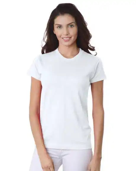 Bayside 3325 Women’s Usa-made Short Sleeve T-shirt - White