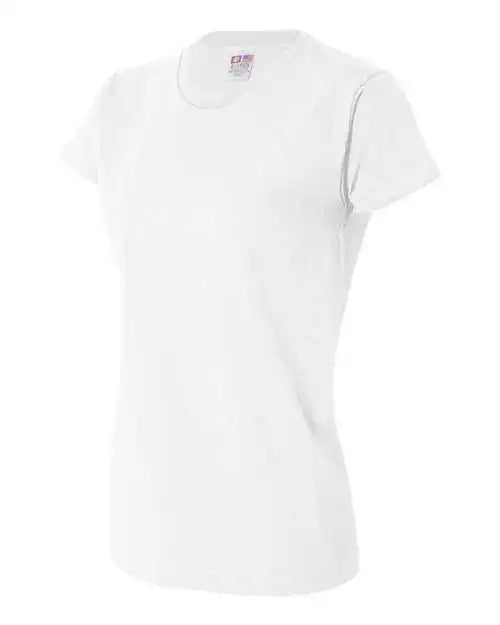 Bayside 3325 Women’s Usa-made Short Sleeve T-shirt - White