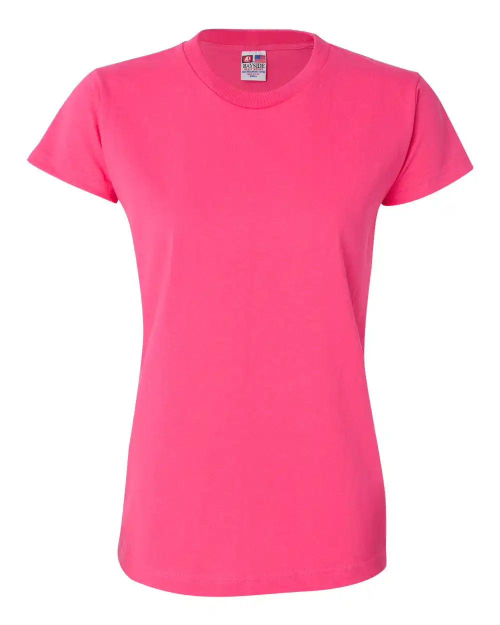 Bayside 3325 Women’s Usa-made T-shirt - Bright Pink - Xs