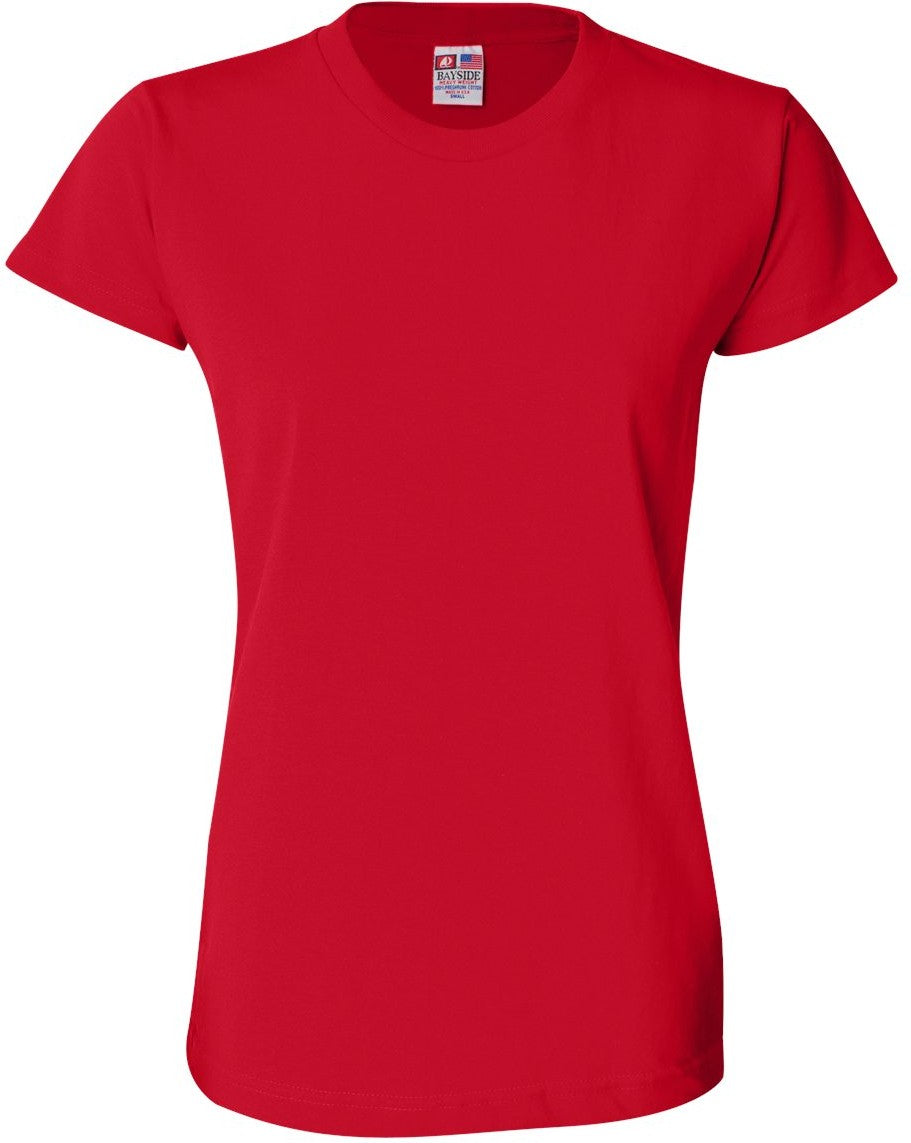 Bayside 3325 Women’s Usa-made T-shirt - Red