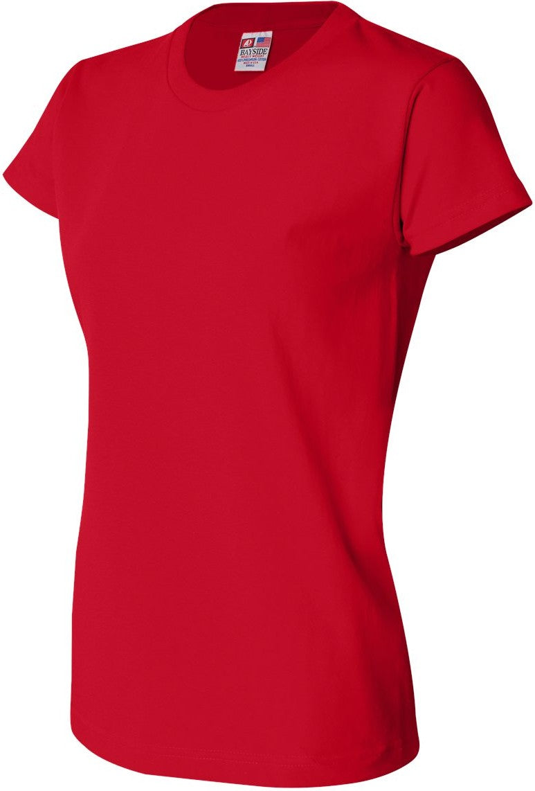 Bayside 3325 Women’s Usa-made T-shirt - Red - Xs