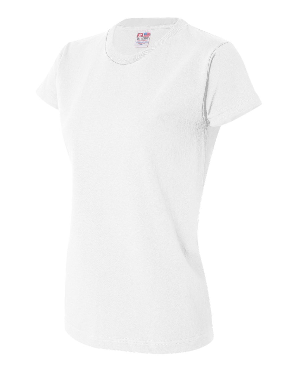 Bayside 3325 Women’s Usa-made T-shirt - White - Xs