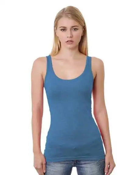 Bayside 3410 Women’s Usa-made Tank Top - Heather Royal