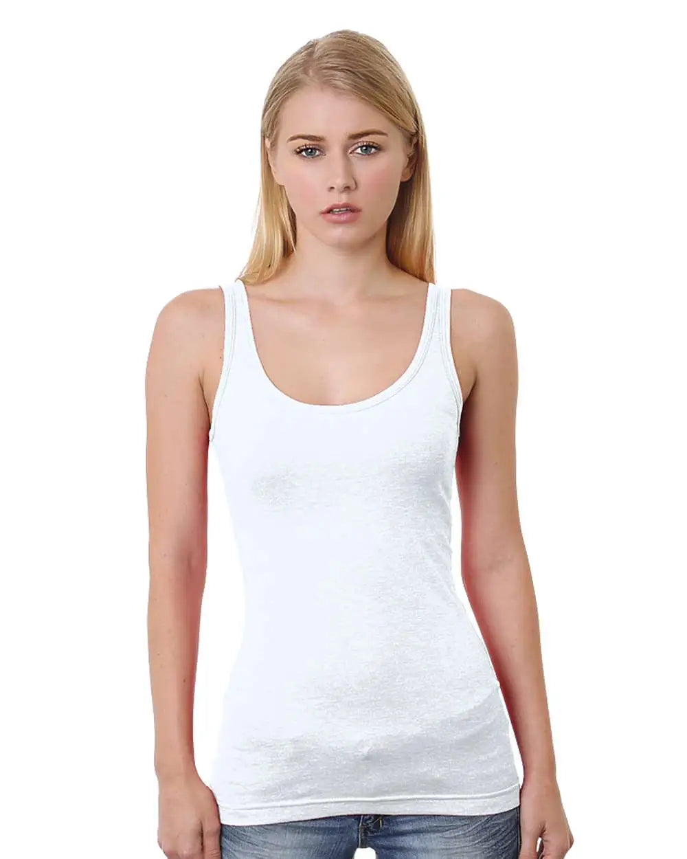 Bayside 3410 Women’s Usa-made Tank Top - White - Xs
