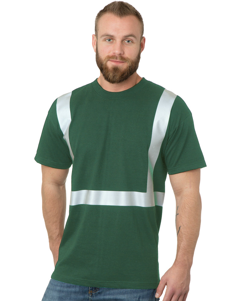 Bayside 3751 Unisex Usa-made High Visibility T-shirt - Forest Green