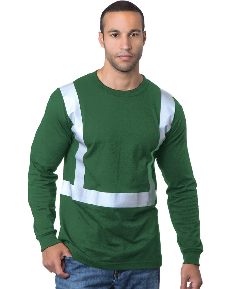 Bayside 3761b Usa-made Hi-visibility Long Sleeve T-shirt - 3761 - Forest Green