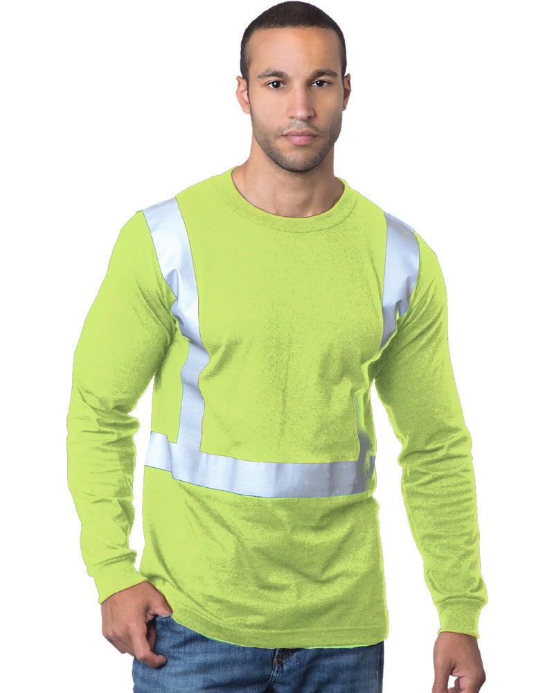 Bayside 3761b Usa-made Hi-visibility Long Sleeve T-shirt - 3761 - Lime Green
