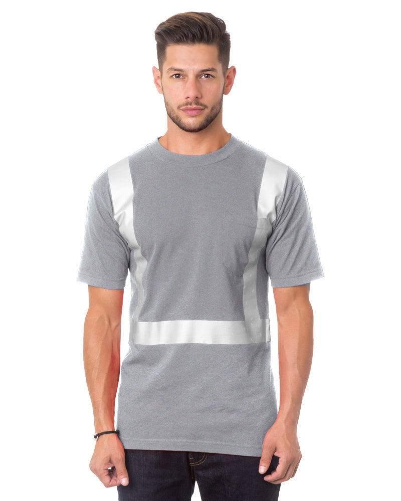 Bayside 3771 Usa-made High Visibility Pocket T-shirt - Dark Ash