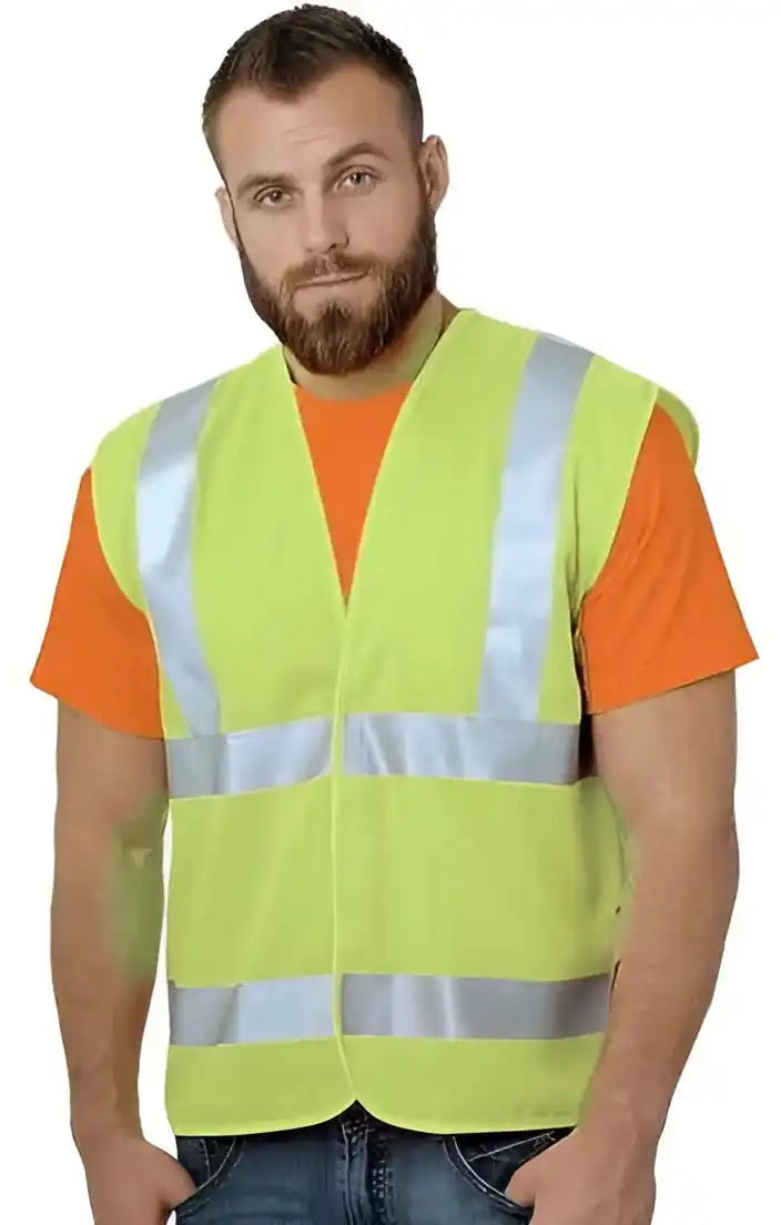 Bayside 3789 Usa-made Economy Class 2 Ansi Vest - Lime Green