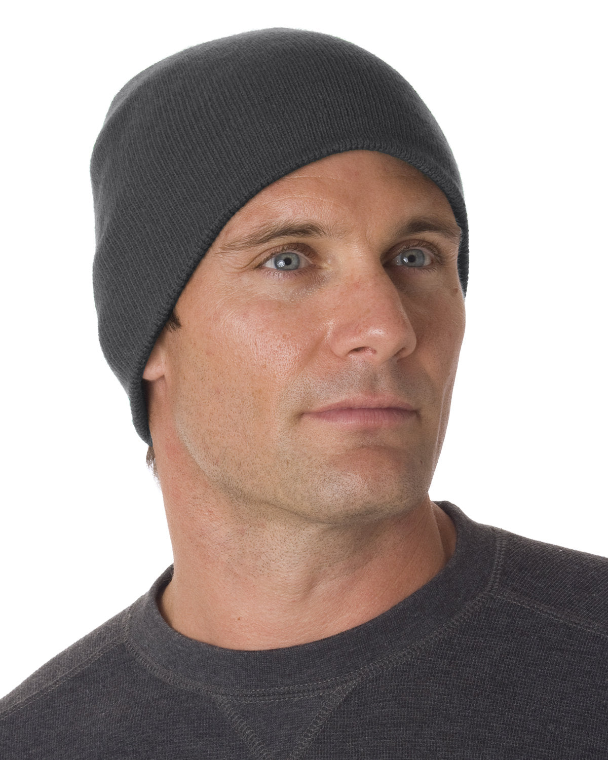 Bayside 3810b Usa-made 8½’ Inch Knit Beanie - 3810 - Charcoal