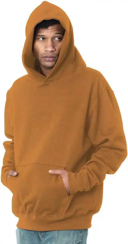 Bayside 4000 Usa Made Super Heavy Oversized Hooded Sweatshirt Caramel Brown