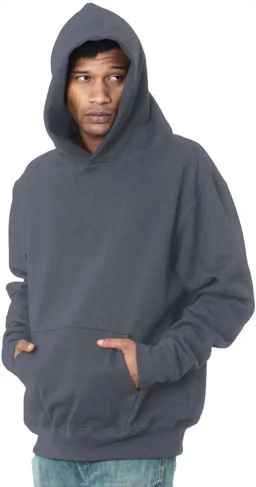 Bayside 4000 Usa-made Super Heavy Oversized Hooded Sweatshirt - Dark Grey