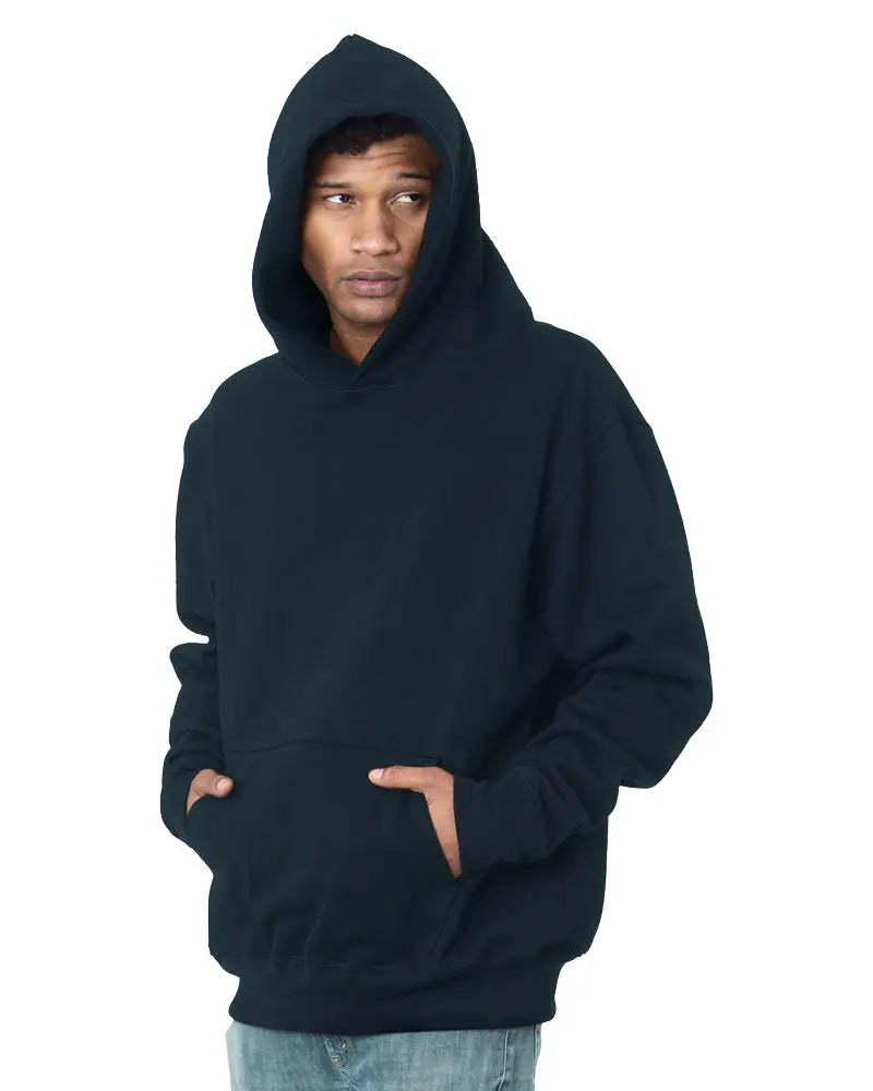 Bayside 4000b Usa-made Super Heavy Oversized Hooded Sweatshirt - 4000 - Navy