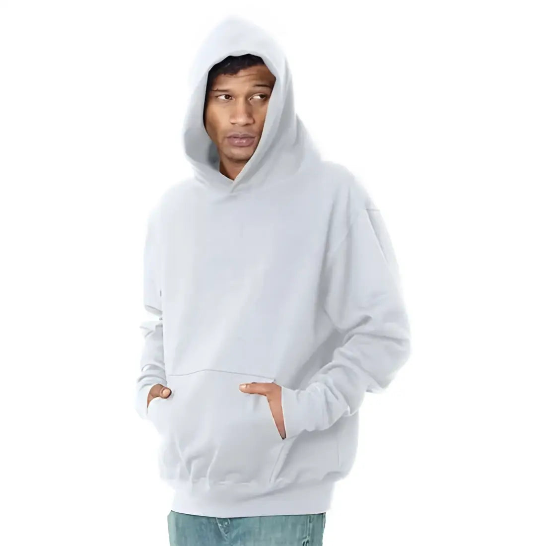 Bayside 4000b Usa-made Super Heavy Oversized Hooded Sweatshirt - 4000 - White