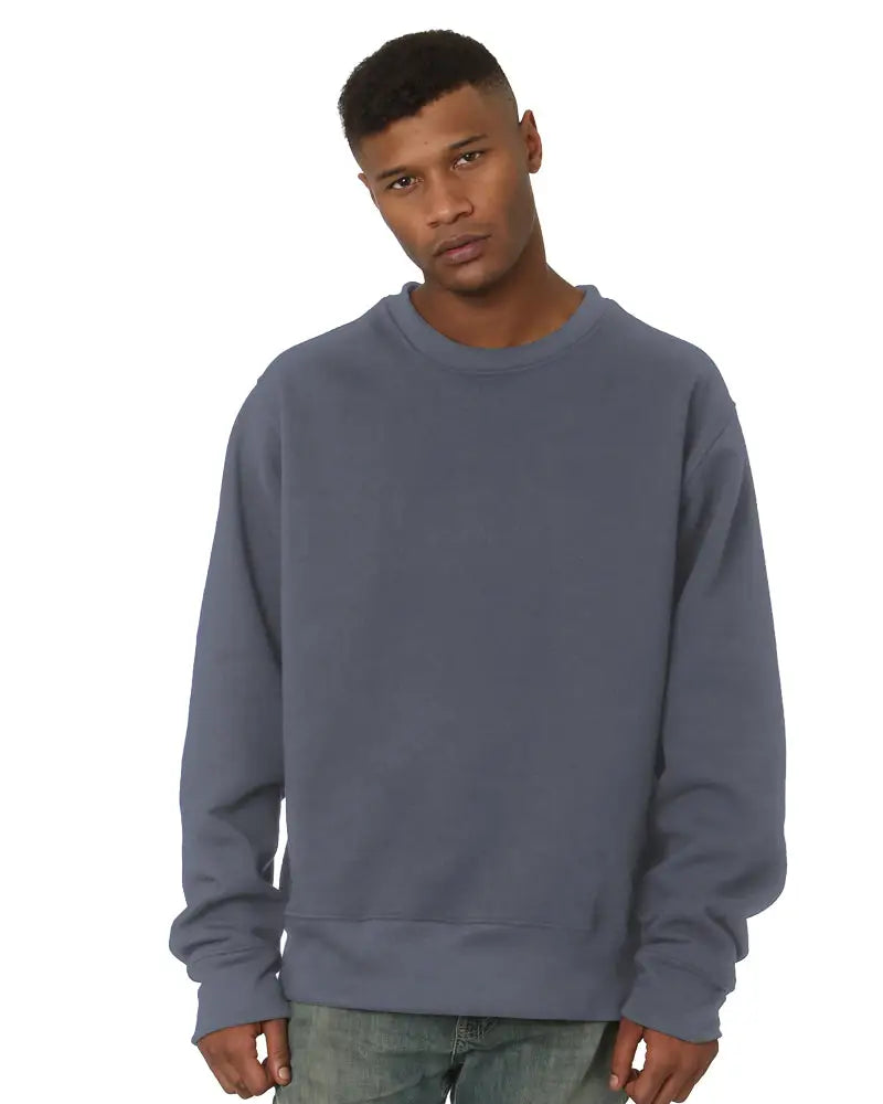 Bayside 4025 Usa-made Super Heavy Oversized Crewneck Sweatshirt - Dark Grey