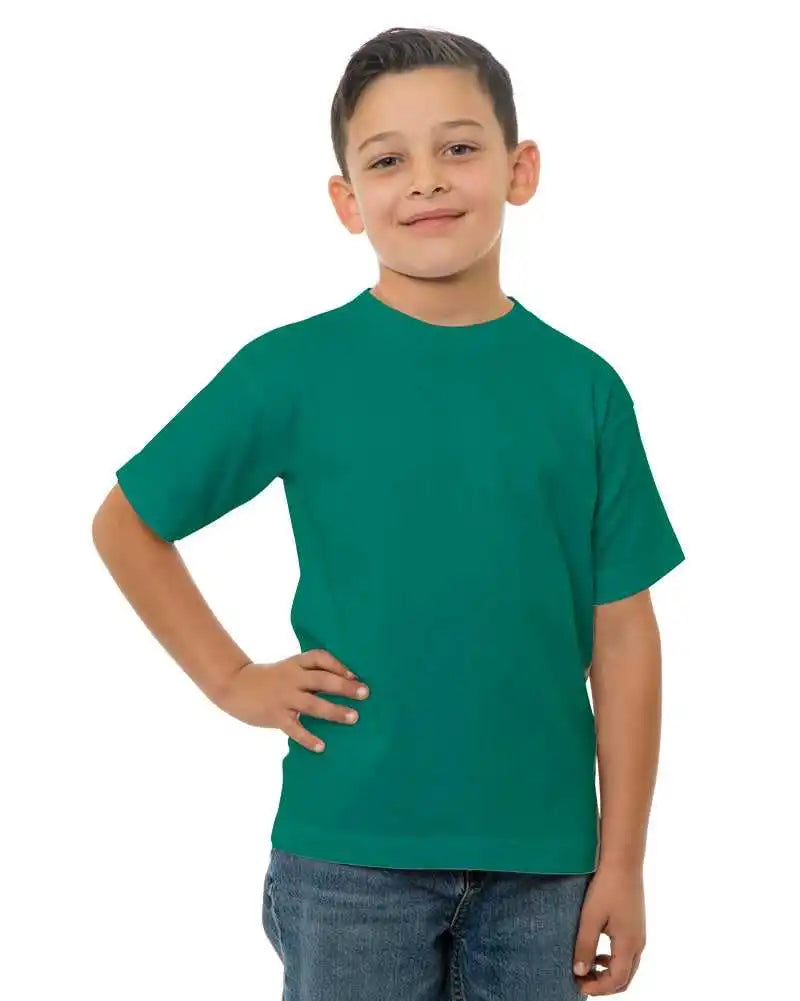 Bayside 4100 Usa Made Youth t Shirt Kelly Green