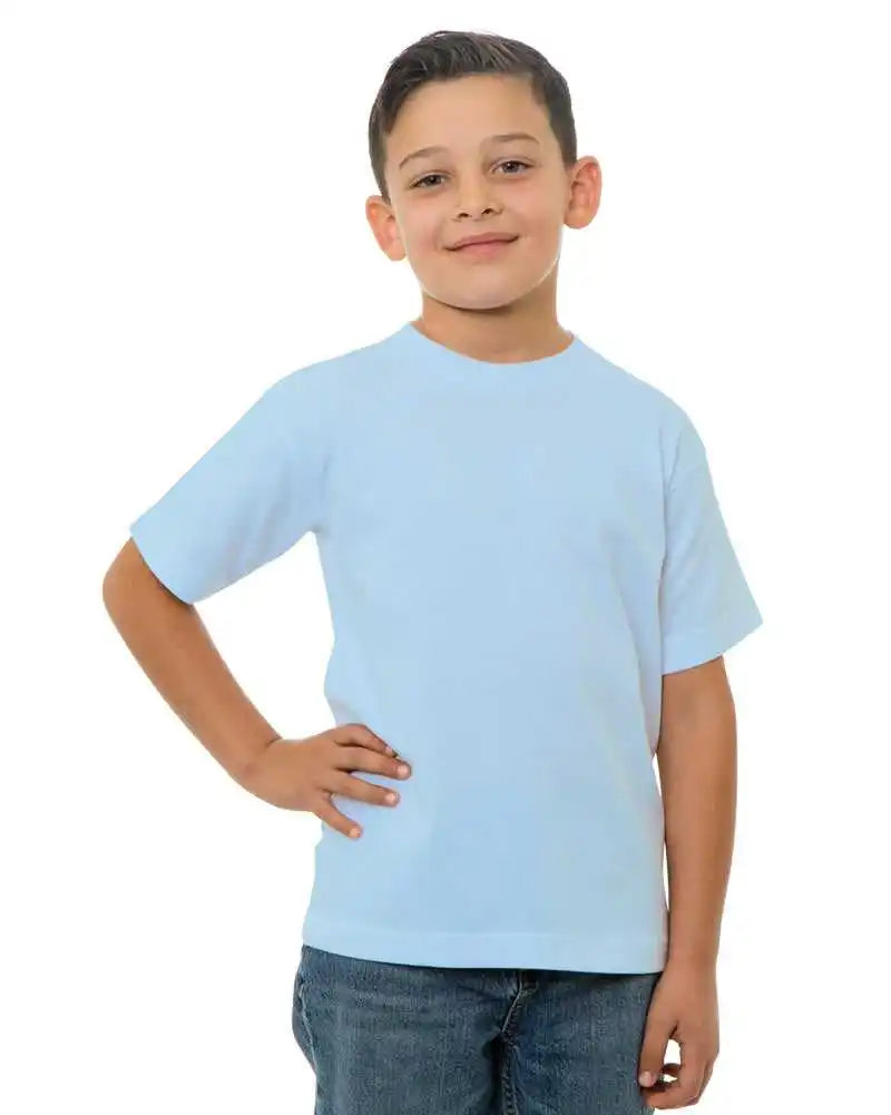Bayside 4100 Usa Made Youth t Shirt Light Blue