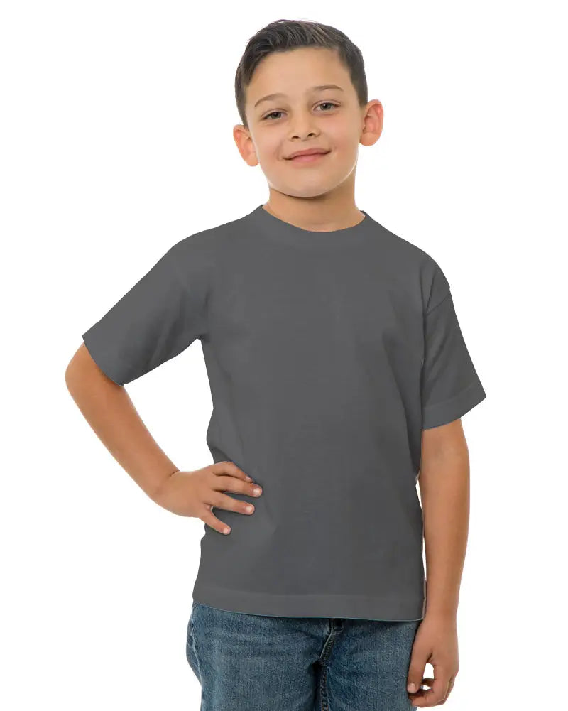 Bayside 4100b Usa-made Youth T-shirt - 4100 - Charcoal