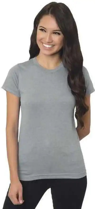 Bayside 4990 Women’s Usa-made Fine Jersey Tee - Dark Ash