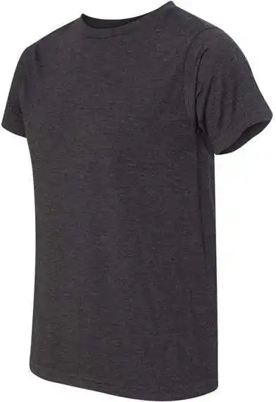 Bayside 5010 Usa-made Ringspun 50 Heather Unisex T-shirt - Charcoal