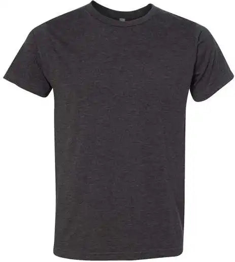 Bayside 5010 Usa-made Ringspun 50 Heather Unisex T-shirt - Charcoal