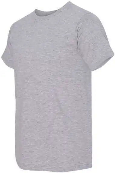 Bayside 5010 Usa-made Ringspun 50 Heather Unisex T-shirt - Grey