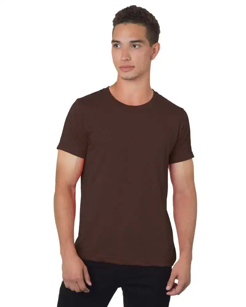 Bayside 5010 Usa-made Ringspun 50 Heather Unisex T-shirt - Mocha